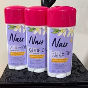 Nair Glide On Hair Remover with Moroccan Argan Oil & Orange Blossom - Pink